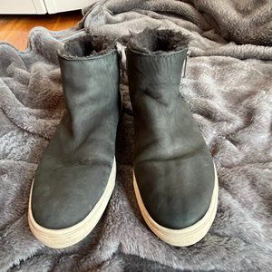 JSLIDES Women's Poppy Ankle Boot, Grey, Size 10.5